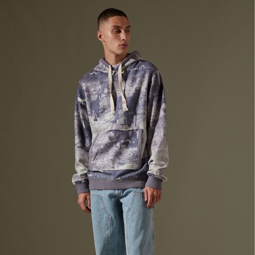 NWT Urban Outfitters BDG Iconic Horses Print Hoodie Sweatshirt Sz Medium